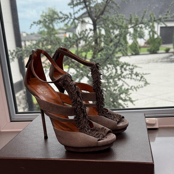 Gucci Shoes - Gucci Gray High Heel Shoes